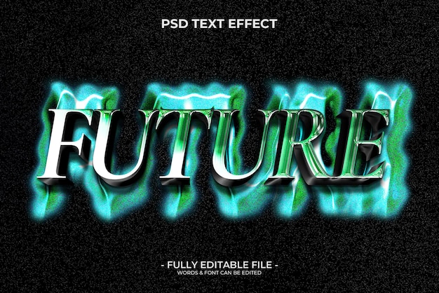 green future blurry text effect