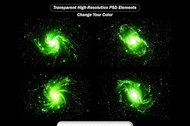 PSD green galaxy elements of this image furnished