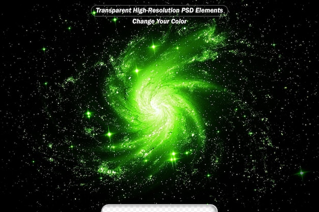 PSD green galaxy elements of this image furnished