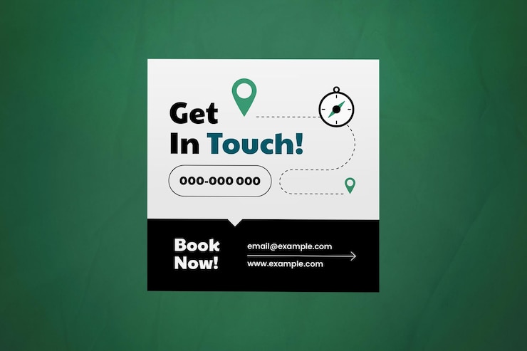 PSD green geometric travelling promo instagram post 05