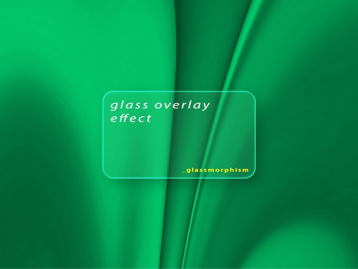 PSD a green glass case that says glass effect effect effect