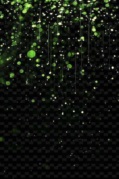 PSD green glitter on a black background