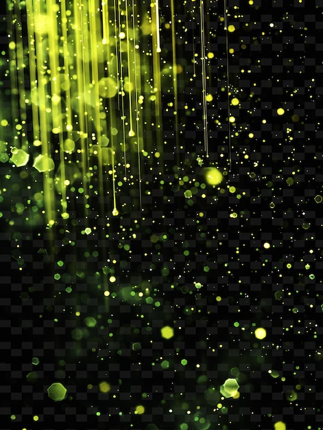 PSD green glitter on a black background