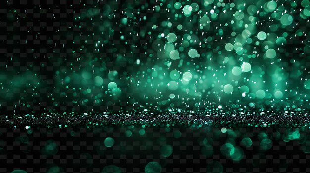 PSD green glitter on a black background