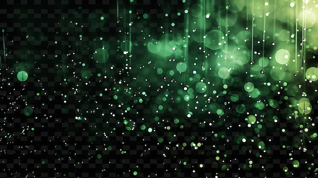 PSD green glitter on a black background