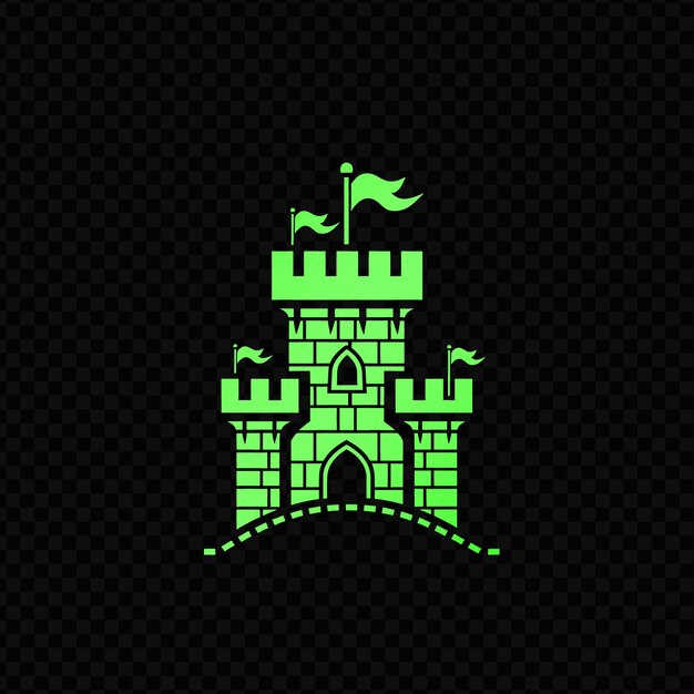 PSD the green glow of a castle with the words quot the name of the castle quot