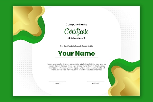 PSD certificato oro verde 5