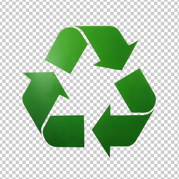 PSD green gradient recycle sign