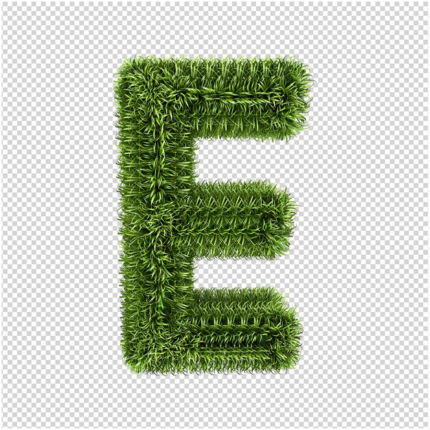 緑の草の手紙 3 d レンダリング
