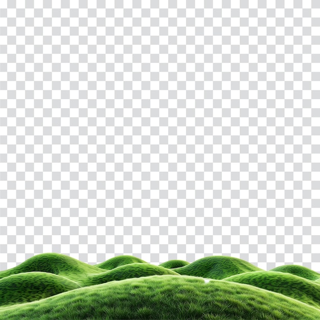 PSD green grass on a transparent background