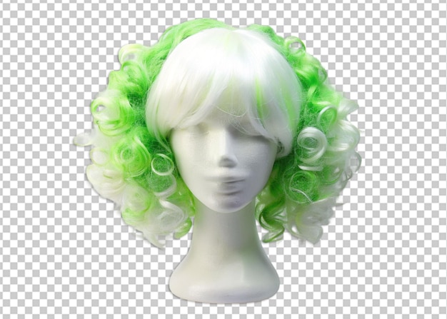 Green hair girl wig