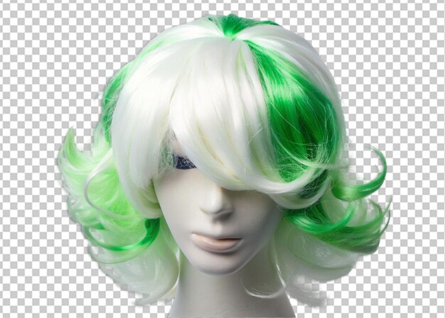 PSD green hair girl wig