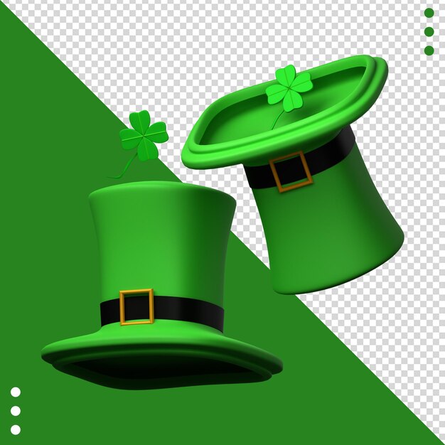 PSD a green hat with a clover on it