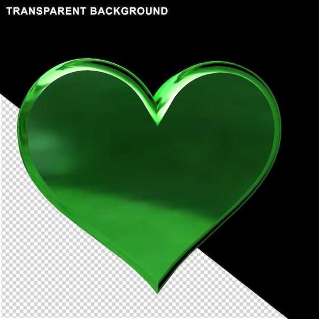 Premium PSD  Green heart