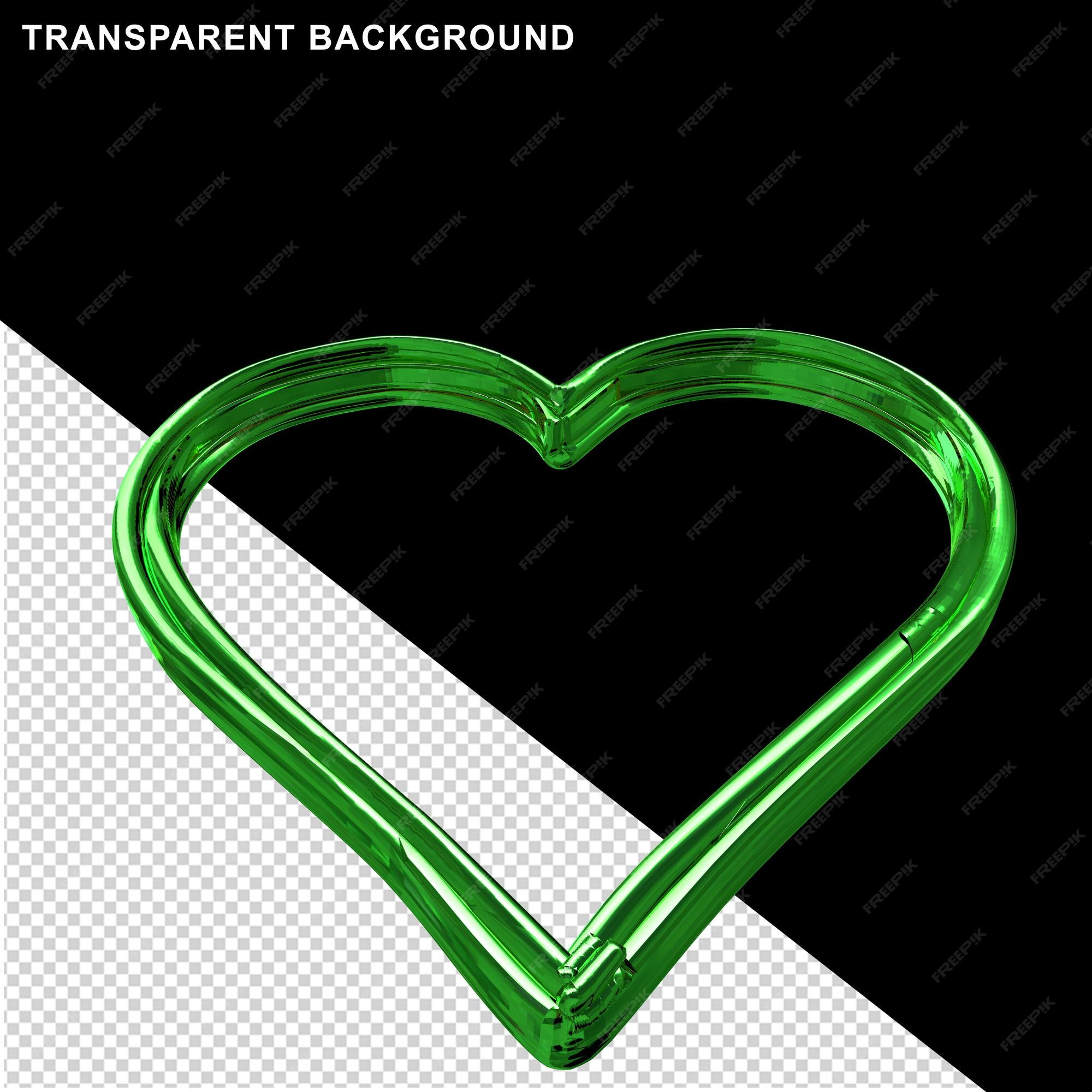 Premium PSD  Green heart