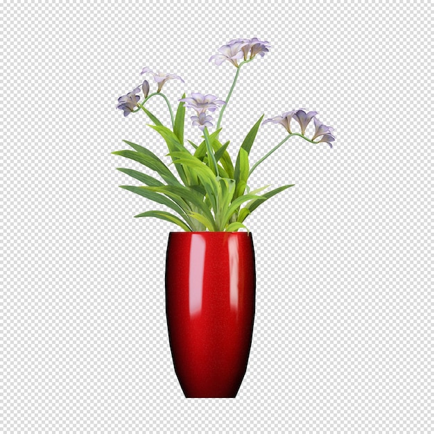 PSD 3d 렌더링에 녹색 houseplant 모형