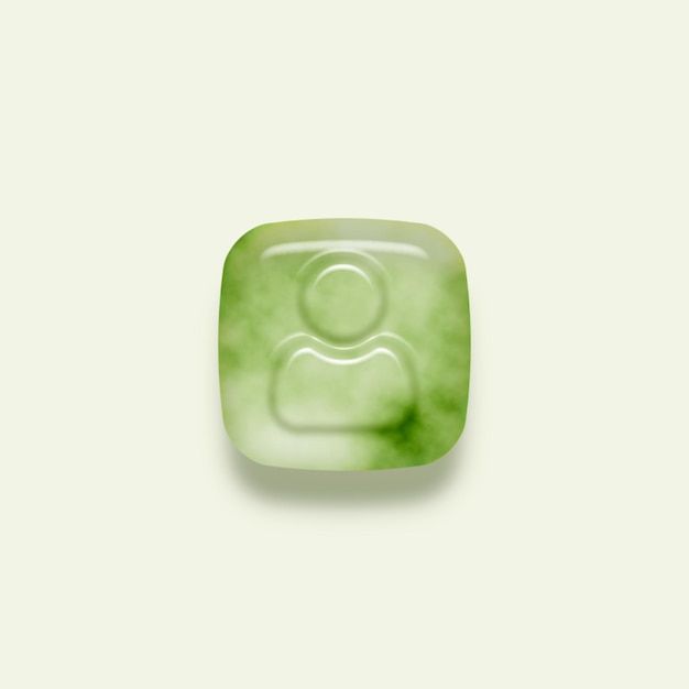 PSD green jade user icon