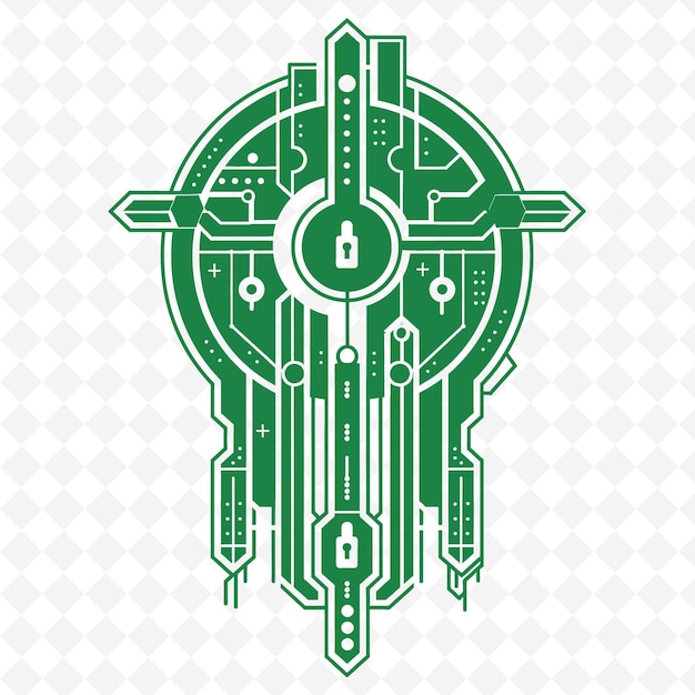 PSD a green key design with a key and key