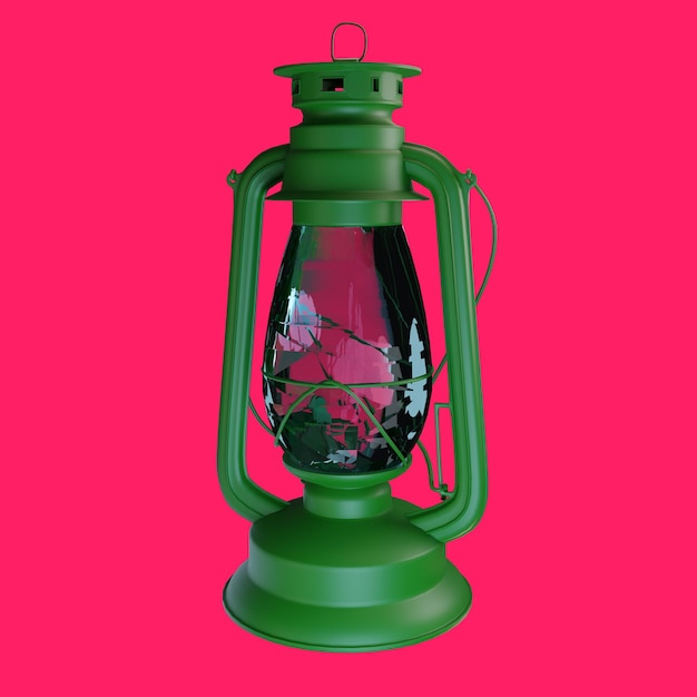 PSD green lamp mockup