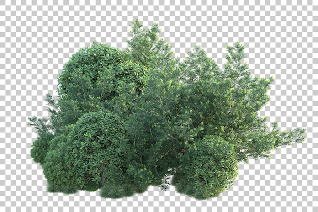 투명 한 배경 3d 렌더링 그림에 고립 된 녹색 풍경