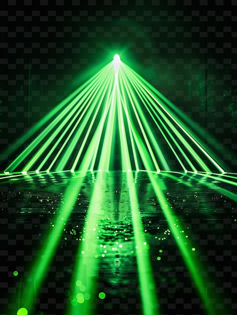 PSD a green laser light that is on a stage