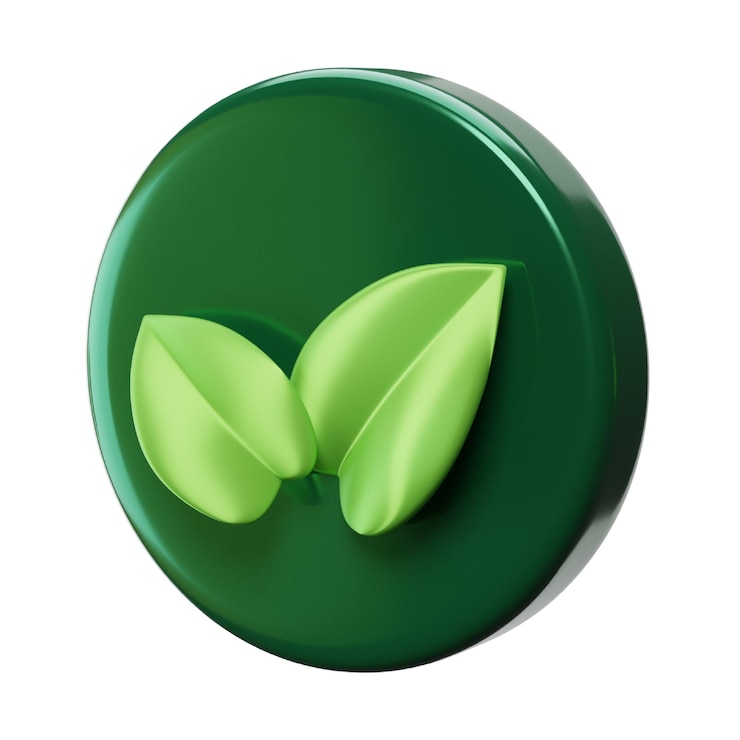 PSD 綠色葉 3d 環境生態圖像