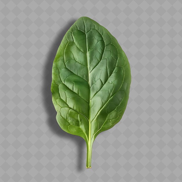 PSD a green leaf that is on a white background