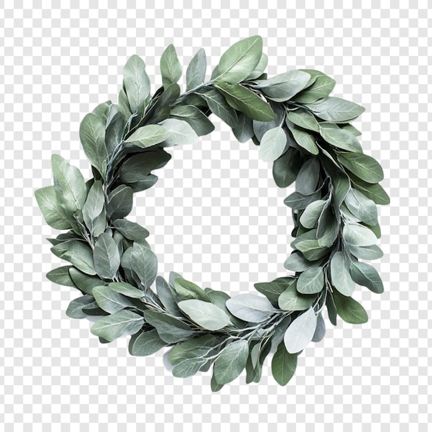 green leaf wreath botanical frame nature design element