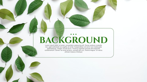 PSD green leaves background suitable for naturethemed designs environmental awareness campaign