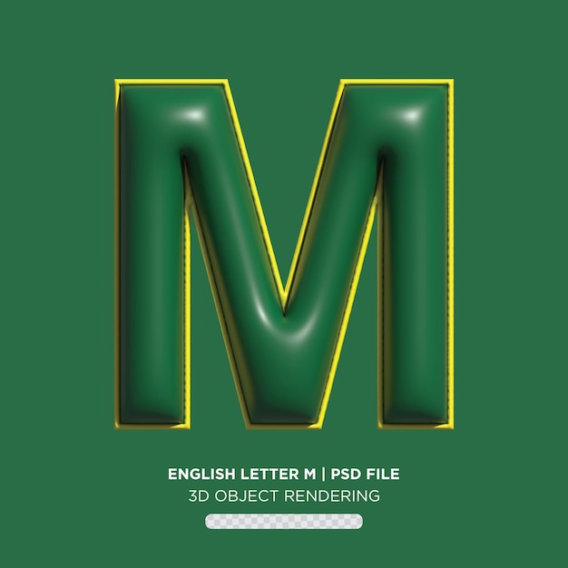 PSD a green letter m with the letter m on it