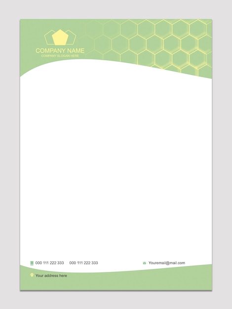 PSD green letterhead