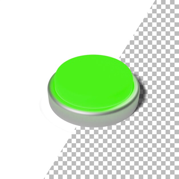 A green light 3d render with transparent background