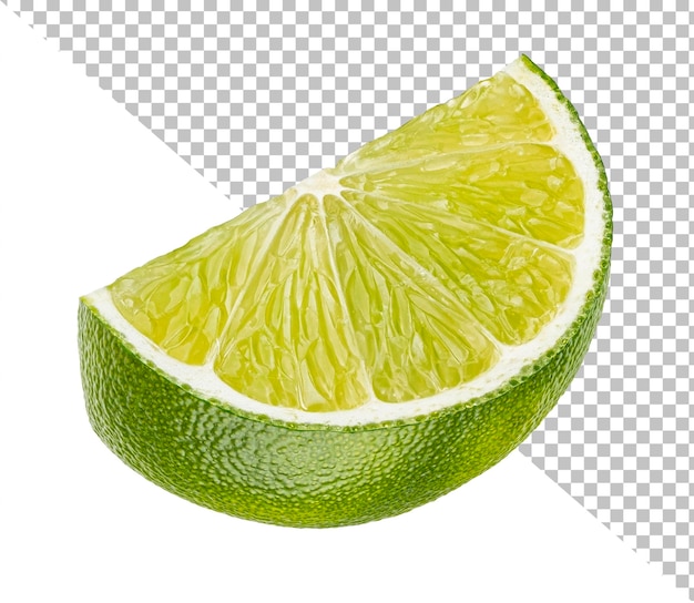 PSD green lime citrus fruit isolated