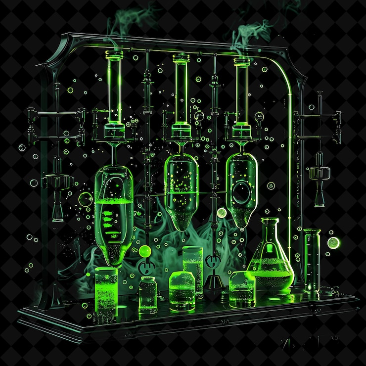 PSD a green liquid container with a green liquid inside