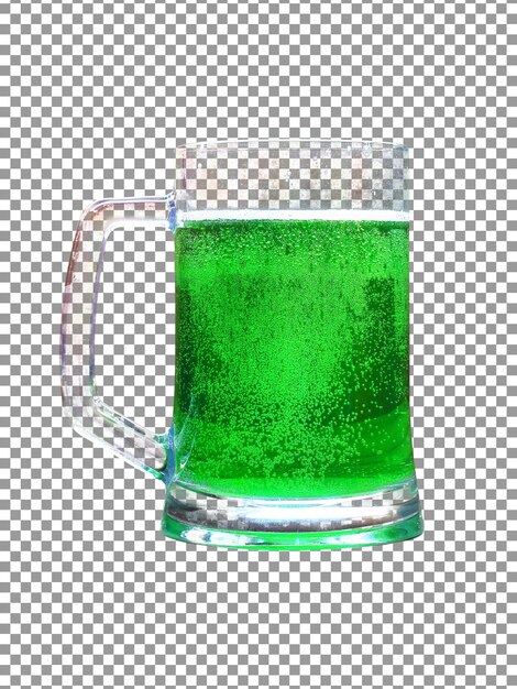 PSD green liquid in a mug isolated on transparent background