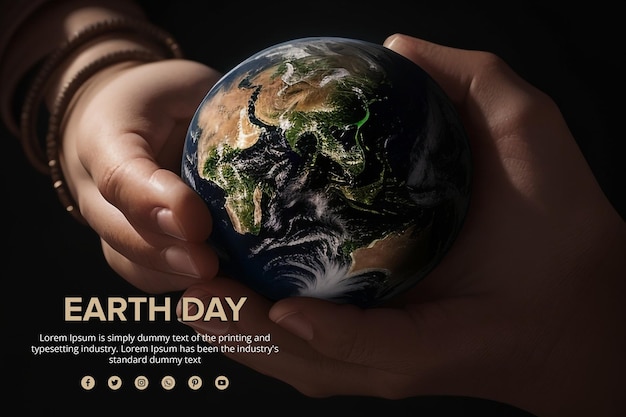 Green living unleashed earth day psd design