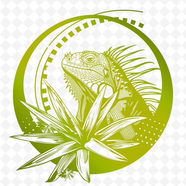 PSD a green lizard with a green background with a green background