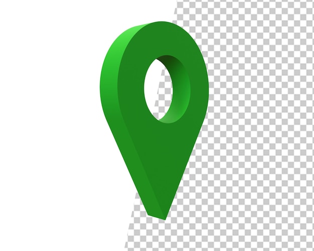 green location 3d icon