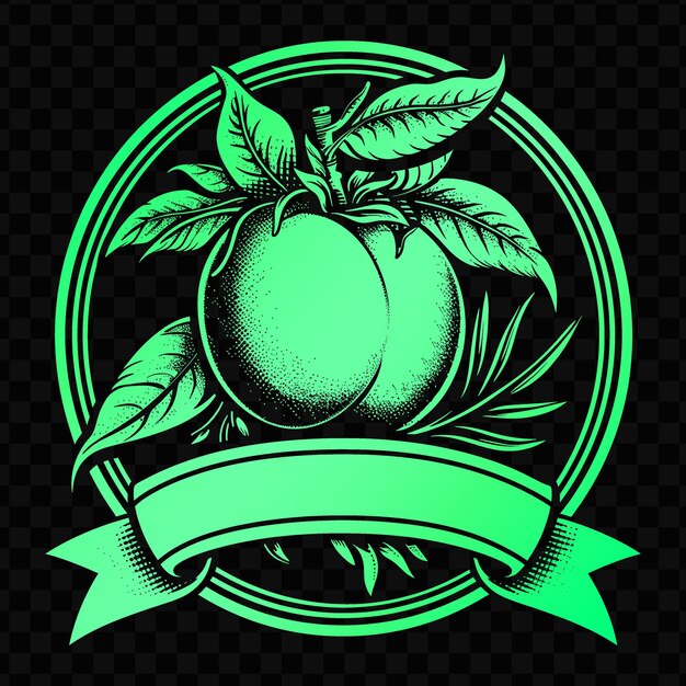 A green logo with an apple and a ribbon