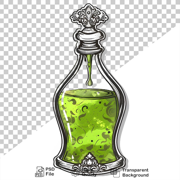 PSD green magic potion on transparent background include png file