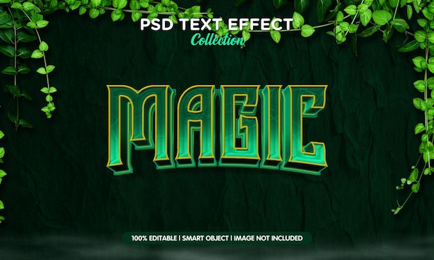 Green magic text effect