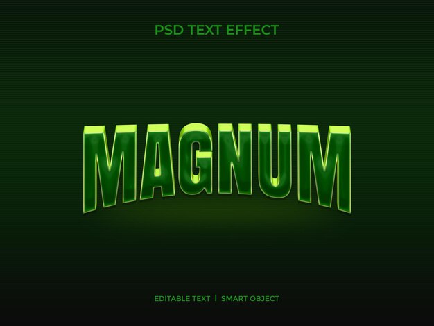 Green magnum text effect