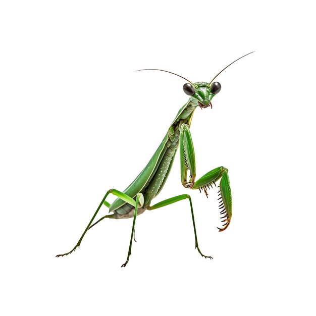 PSD green mantis isolated on the transparent background created with generative ai