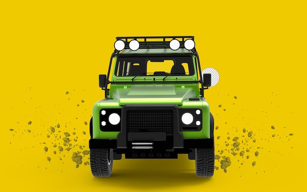 green metallic car offroad vehicles or jeep