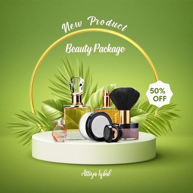 Green Modern New Product Cosmetic Instagram Post