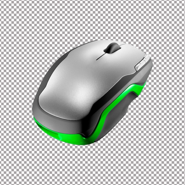 PSD green mouse isolated on white