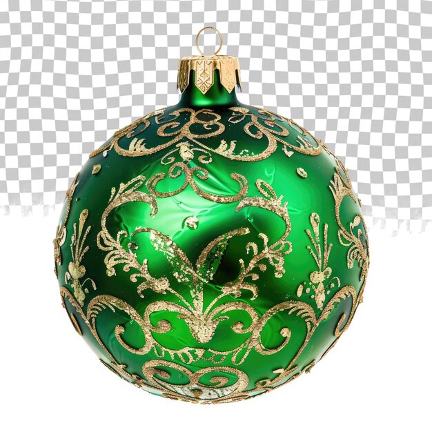 PSD a green ornament that has a bird on it