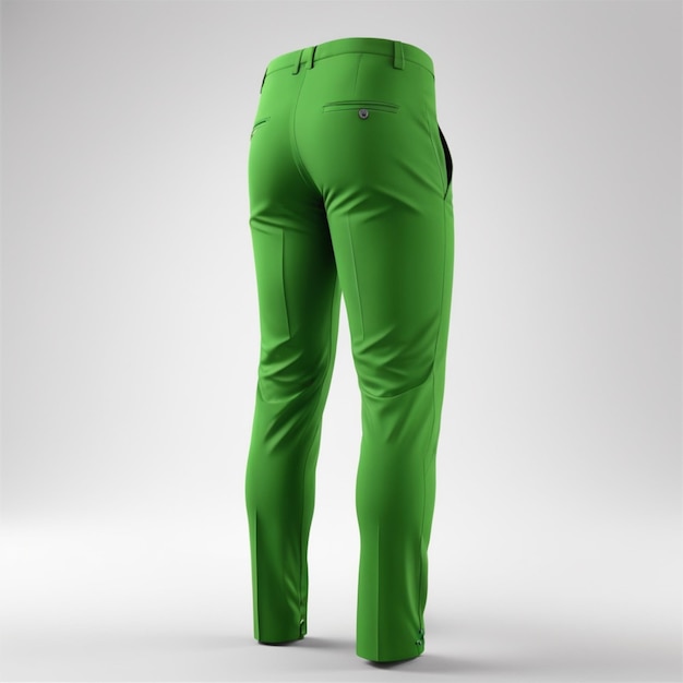 PSD green pant psd on a white background