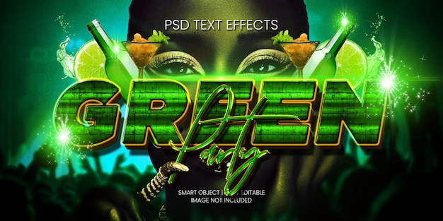 GREEN PARTY TEXT EFFECT