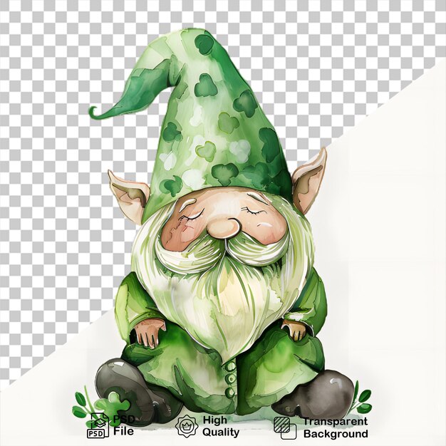 PSD green patrick day character on transparent background include image